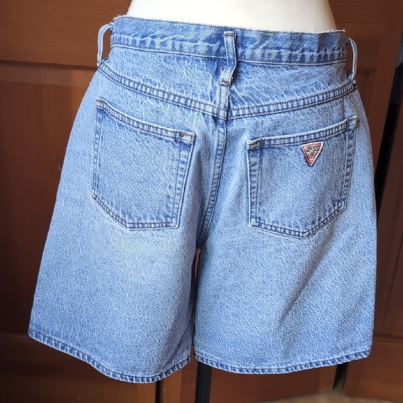GUESS x Georges Marciano Women's Blue Jean Shorts - Picture 6 of 8
